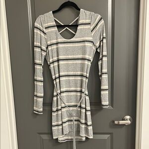 Chaser Striped Gray Dress NWT
